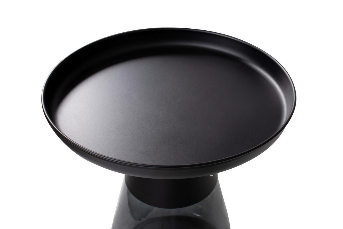 POMOĆNI STOLIĆ višebojno, crna, prozirno  metal, staklo   - višebojno/prozirno, Design, staklo/metal (51/51/53cm) - MID.YOU