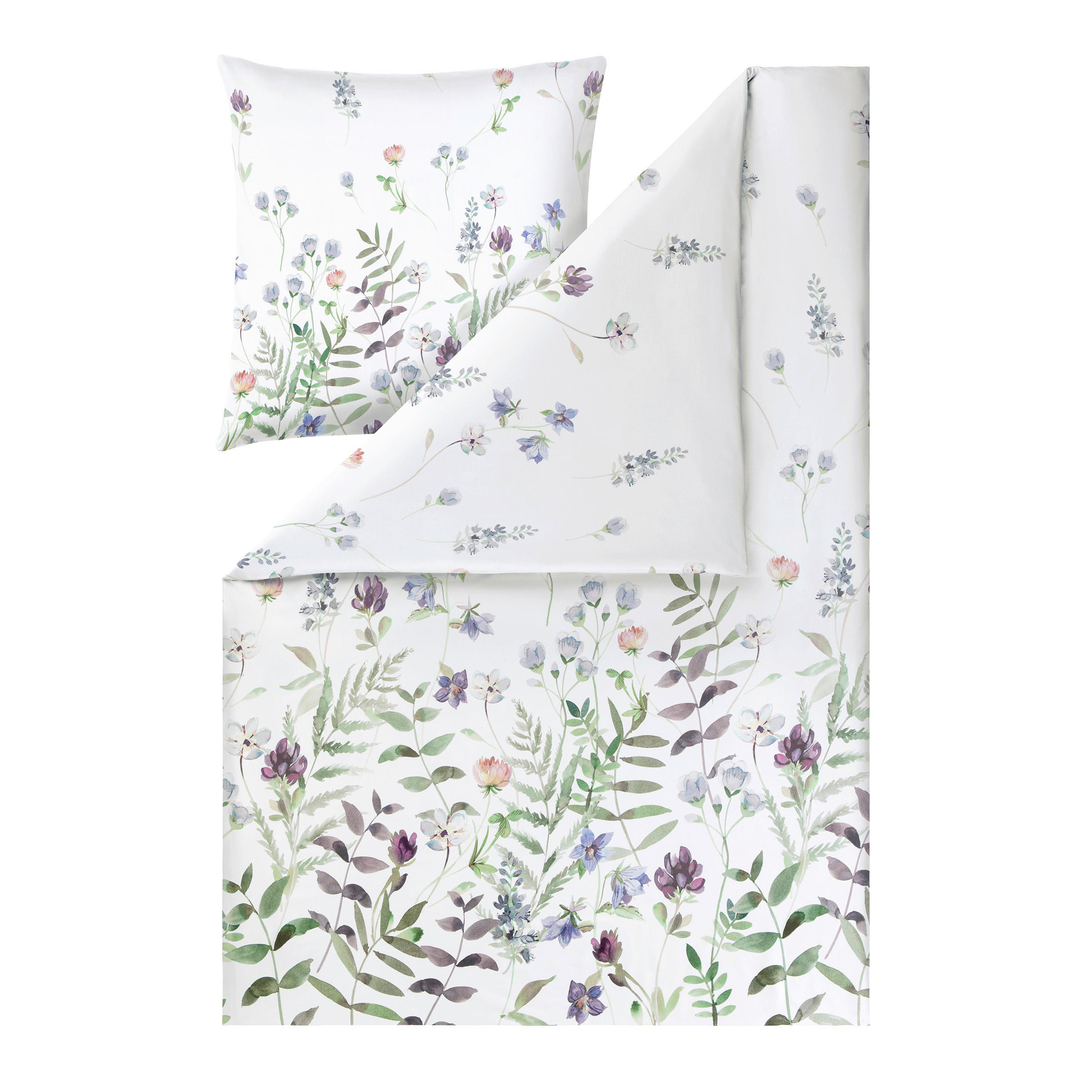 BETTWÄSCHE 2-teilig Leticia Makosatin 135/200 cm  - Grün, Design, Textil (135/200cm) - Estella