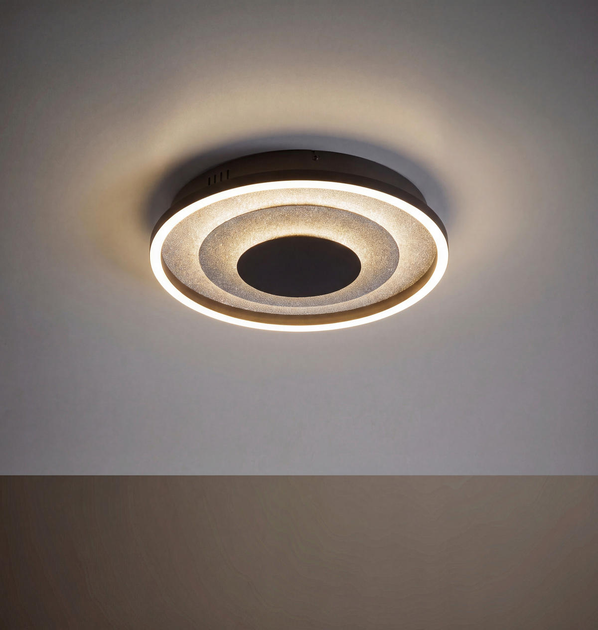 STROPNA LED-SVETILKA  Glity 24 W  3000 K 230 V  - srebrne barve, Design, kovina/umetna masa (39.7/39.7/7.2cm)