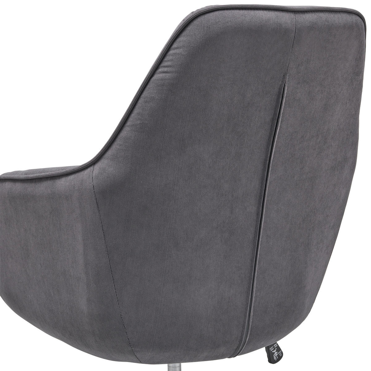 DREHSTUHL  in Cord Dunkelgrau  - Dunkelgrau/Schwarz, Lifestyle, Kunststoff/Textil (63/93-98/71cm) - Livetastic