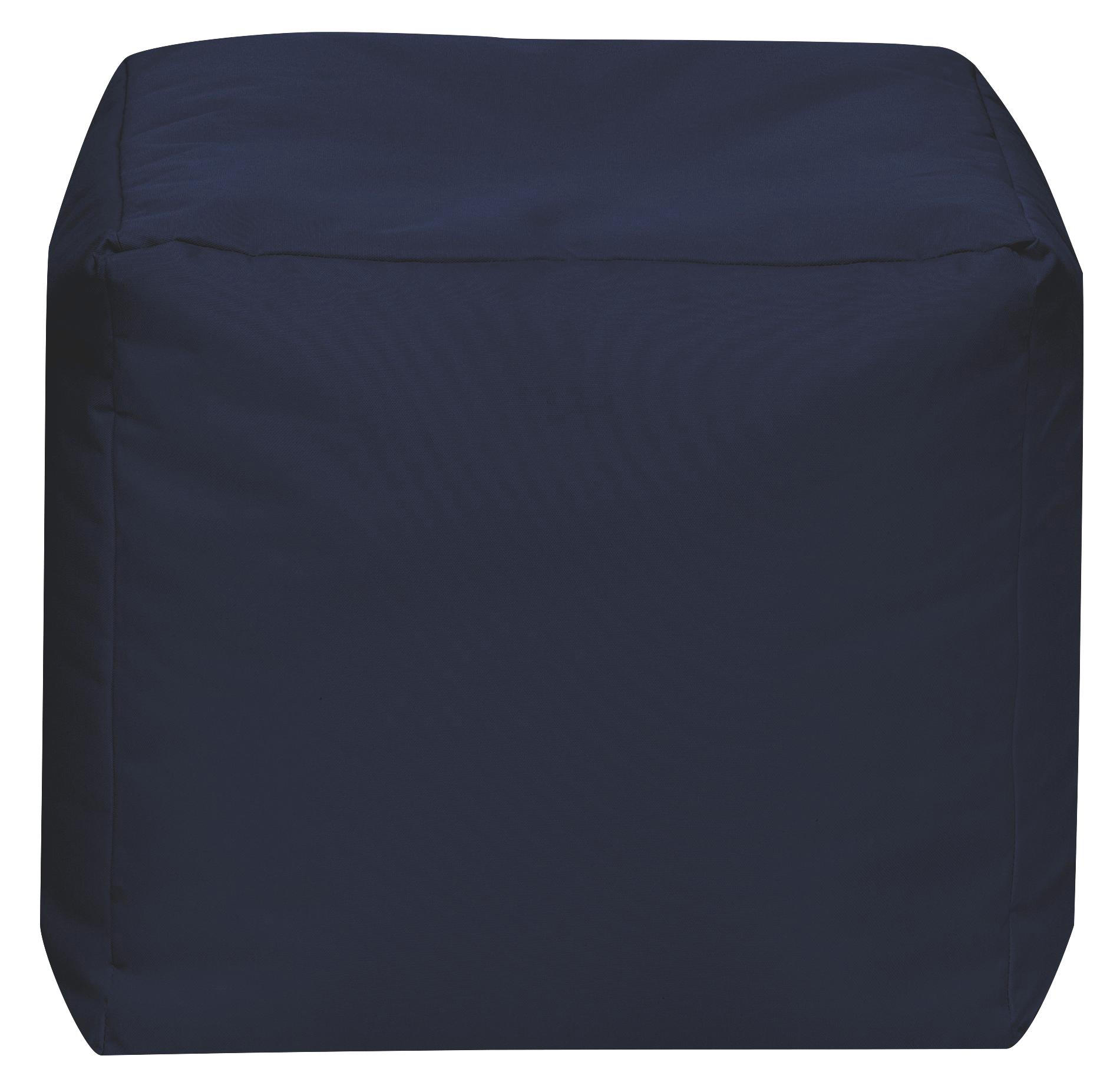 Sitzwürfel in Textil Blau