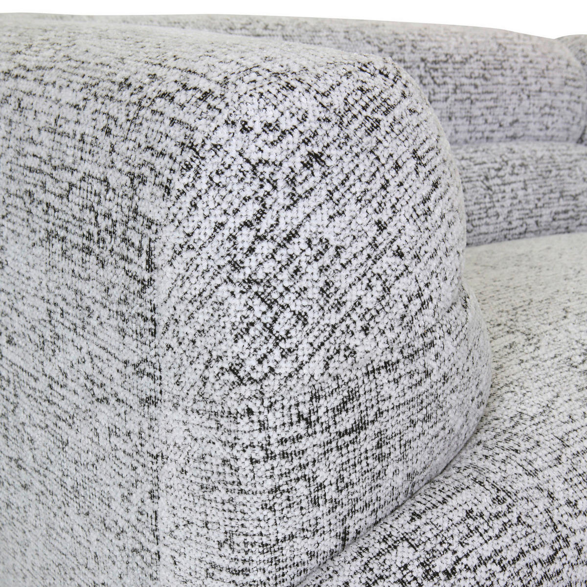 BIGSOFA Chenille Schwarz, Weiß  - Schwarz/Weiß, KONVENTIONELL, Kunststoff/Textil (240/75/105cm) - Carryhome