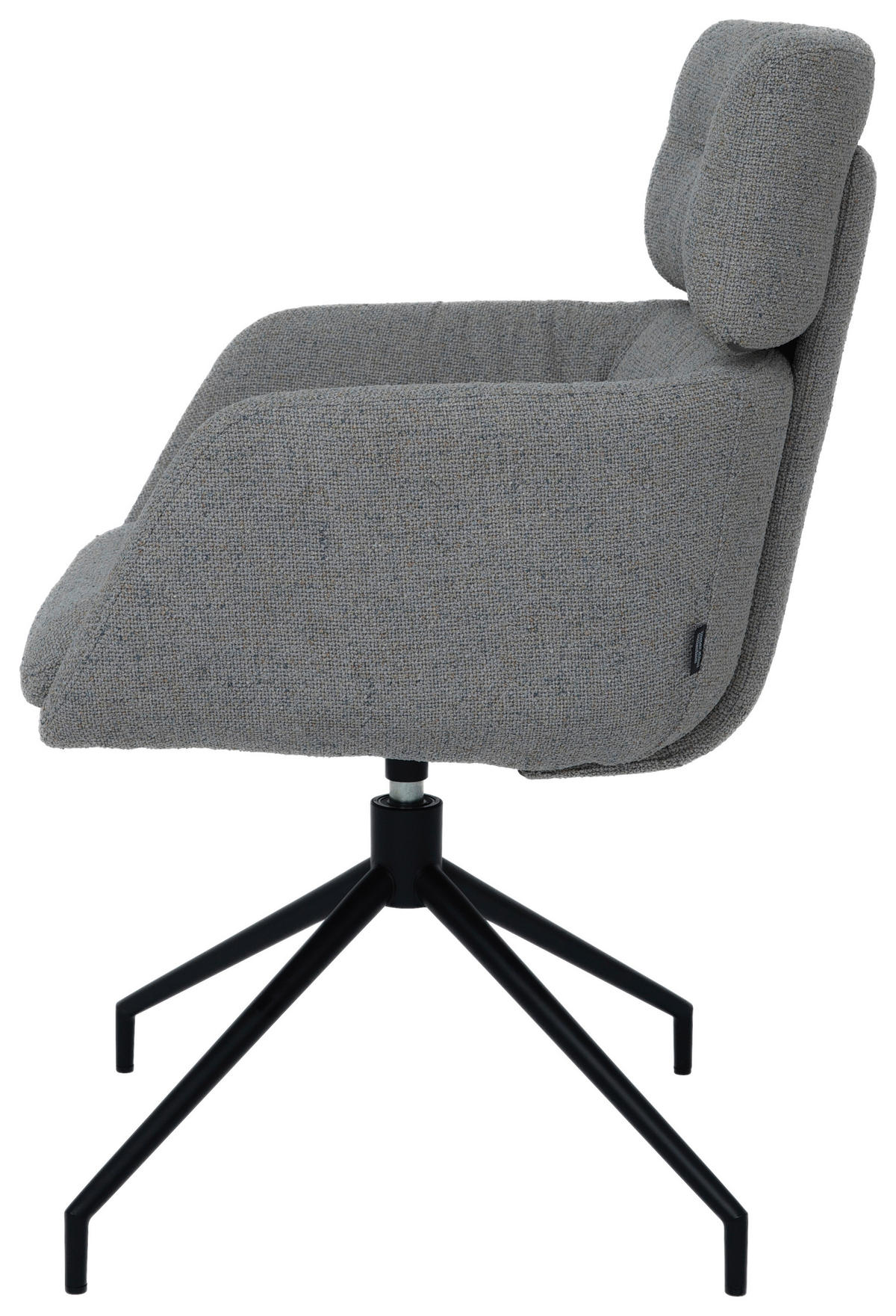 ARMLEHNSTUHL  in Eisen Webstoff  - Schwarz/Grau, Design, Textil/Metall (62/92/66cm) - Dieter Knoll