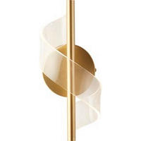 LED FALILÁMPA - sárgaréz/áttetsző, Design, műanyag/fém (30cm)