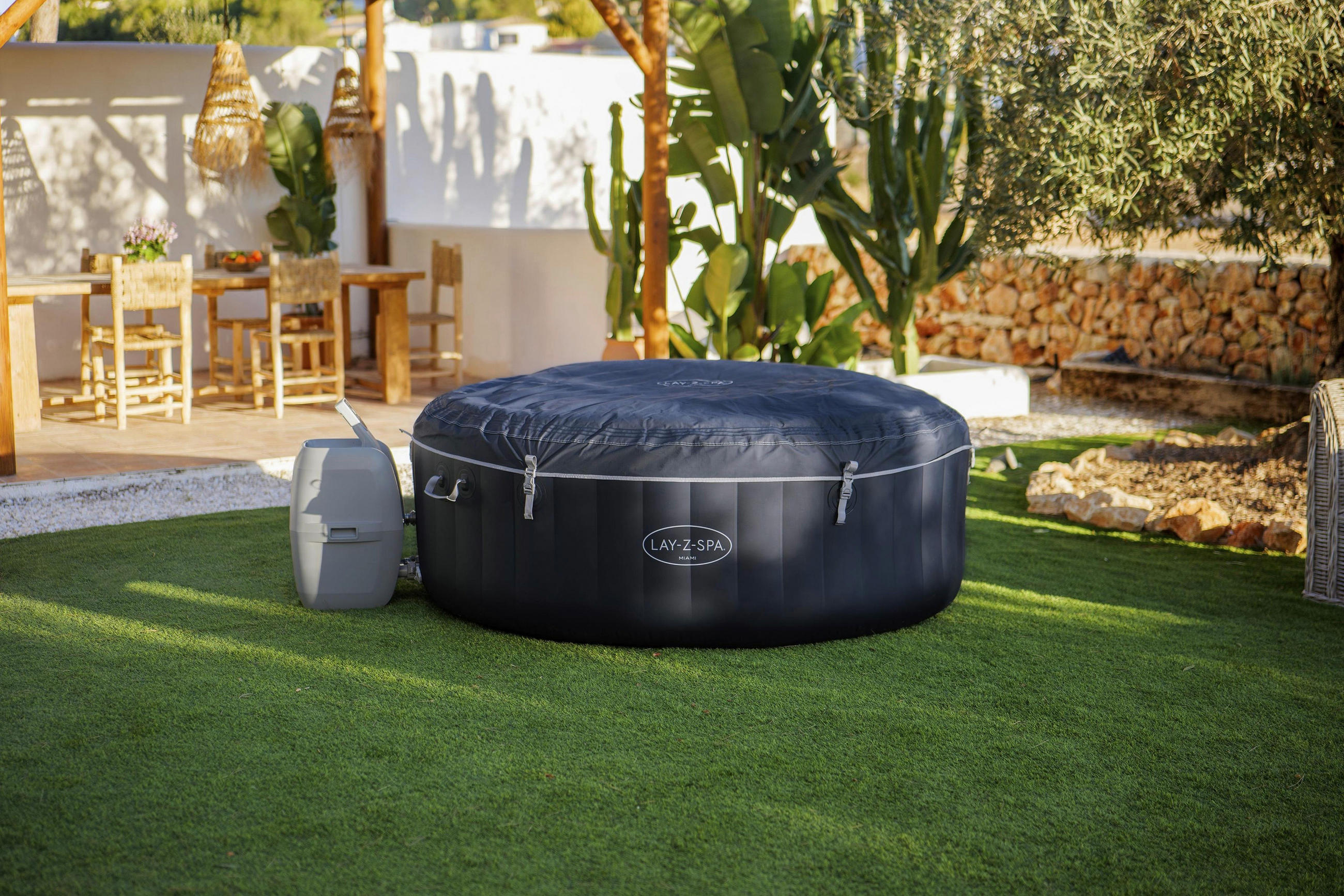 WHIRLPOOL MIAMI 60001 MIAMI AIRJET 180/66 cm  - Dunkelblau, KONVENTIONELL, Kunststoff/Metall (180/66cm) - Bestway