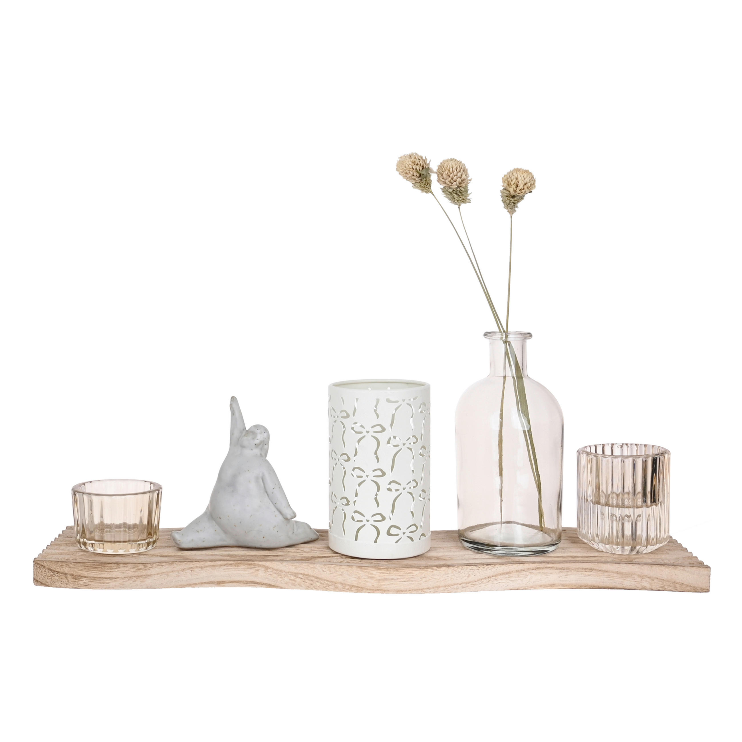 LJUSSTAKE SET  - multicolor, Design, metall/trä - Ambia Home
