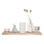 KERZENHALTER-SET - Multicolor, Design, Glas/Naturmaterialien - Ambia Home