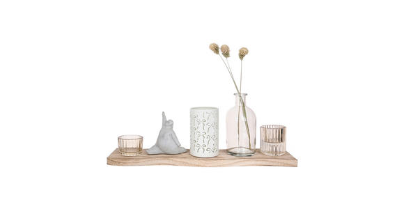 KERZENHALTER-SET - Multicolor, Design, Glas/Naturmaterialien - Ambia Home