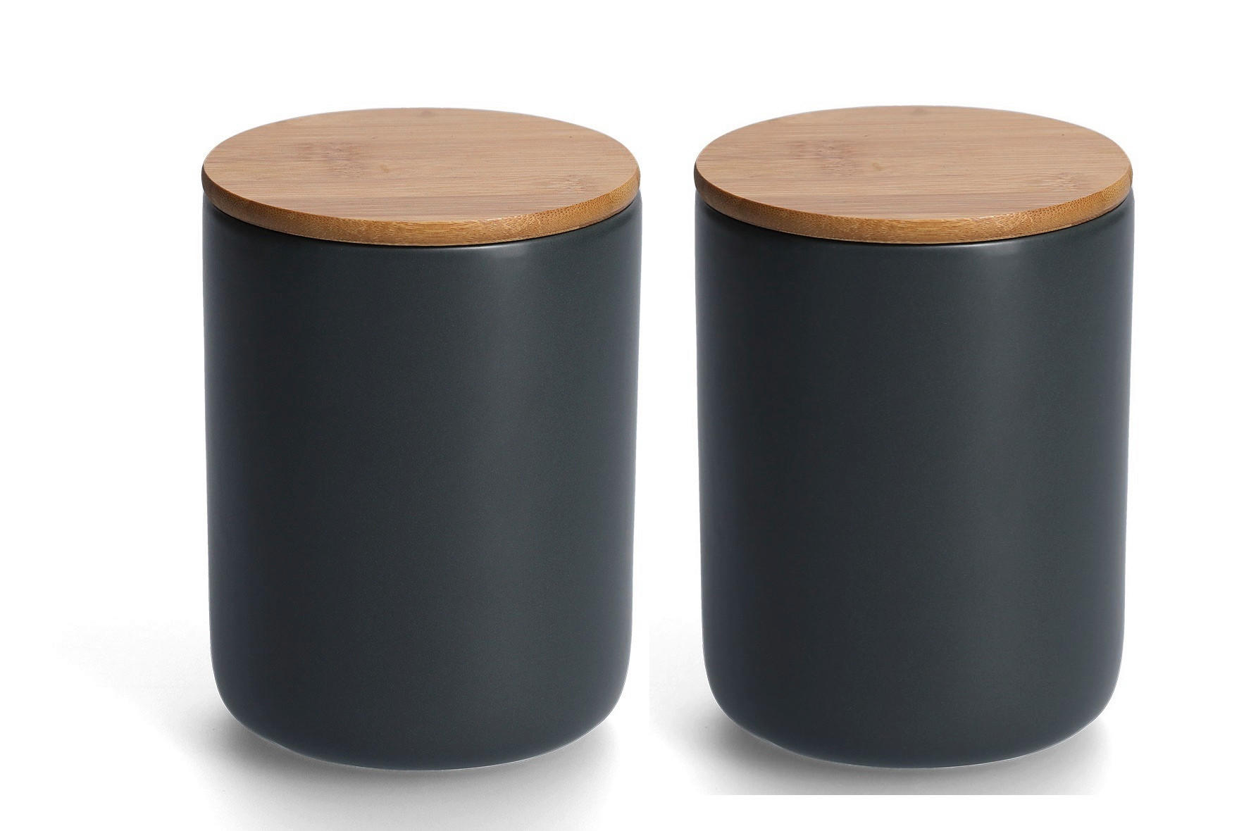 VORRATSDOSENSET  - Schwarz, Basics, Keramik (12/16cm) - Zeller Present