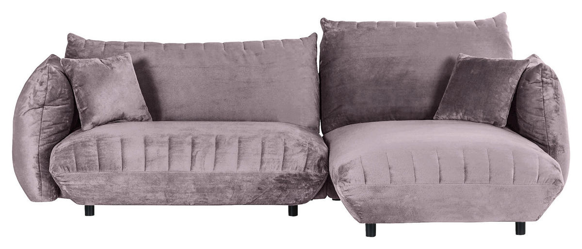 HÖRNSOFFA i plysch grå  - svart/grå, Klassisk, textil/plast (270/170cm) - MID.YOU