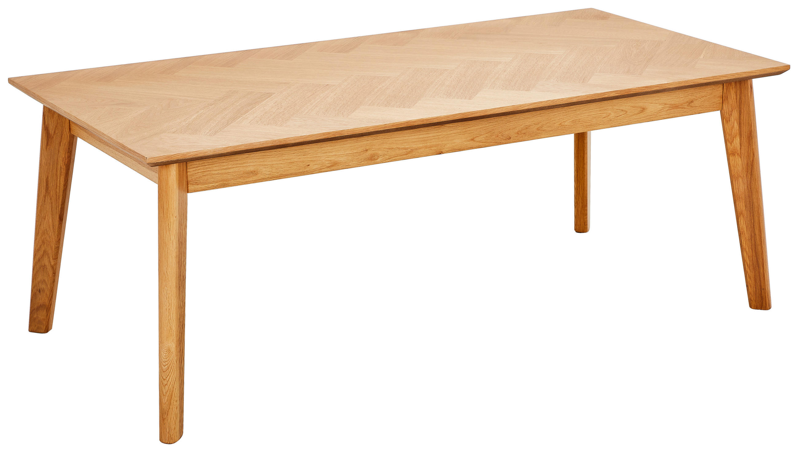 COUCHTISCH Eiche furniert, massiv rechteckig Eichefarben  - Eichefarben, KONVENTIONELL, Holz/Holzwerkstoff (120/45/60cm) - MID.YOU