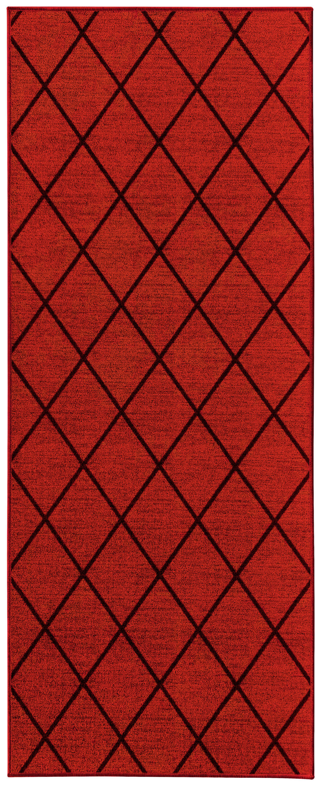 LÄUFER 80/400 cm Cosenza  - Rot/Schwarz, Design, Kunststoff/Textil (80/400cm) - Novel
