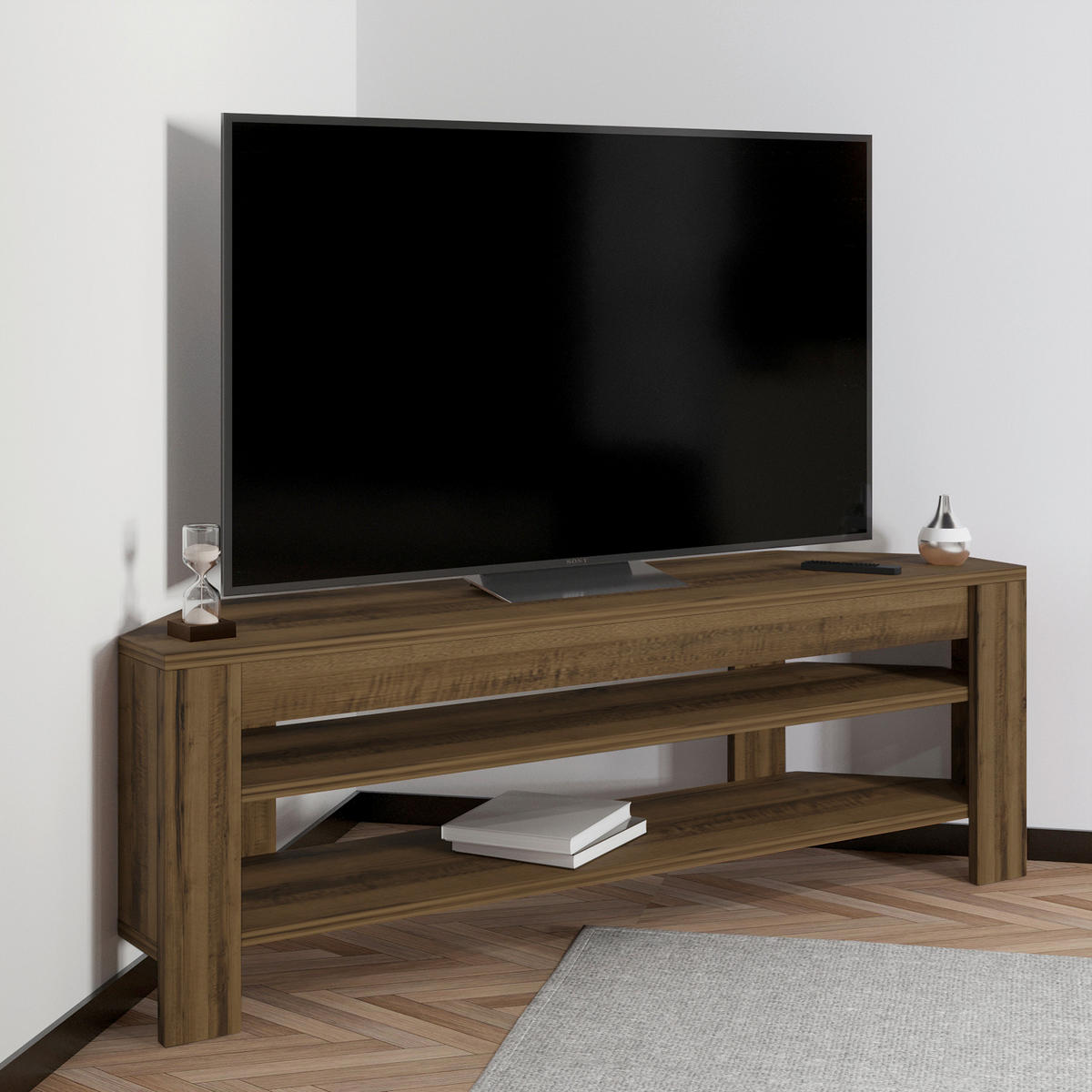TV-ELEMENT - Eichefarben, Design, Holz (30/40/120cm) - Livetastic