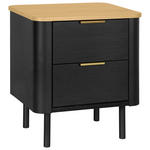 NACHTSCHRANK 45/52/40 cm  - Eichefarben/Goldfarben, Trend, Holzwerkstoff/Metall (45/52/40cm) - Xora