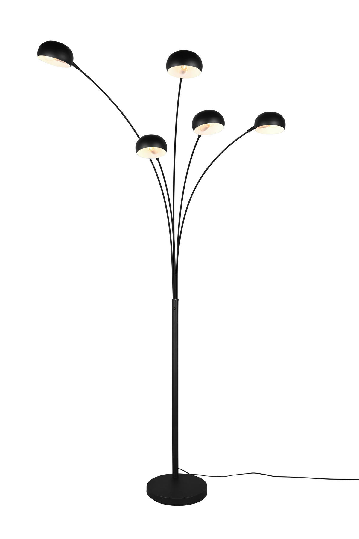 LED-STEHLEUCHTE Dito 70/210 cm   - Schwarz/Weiß, Design, Metall (70/210cm)