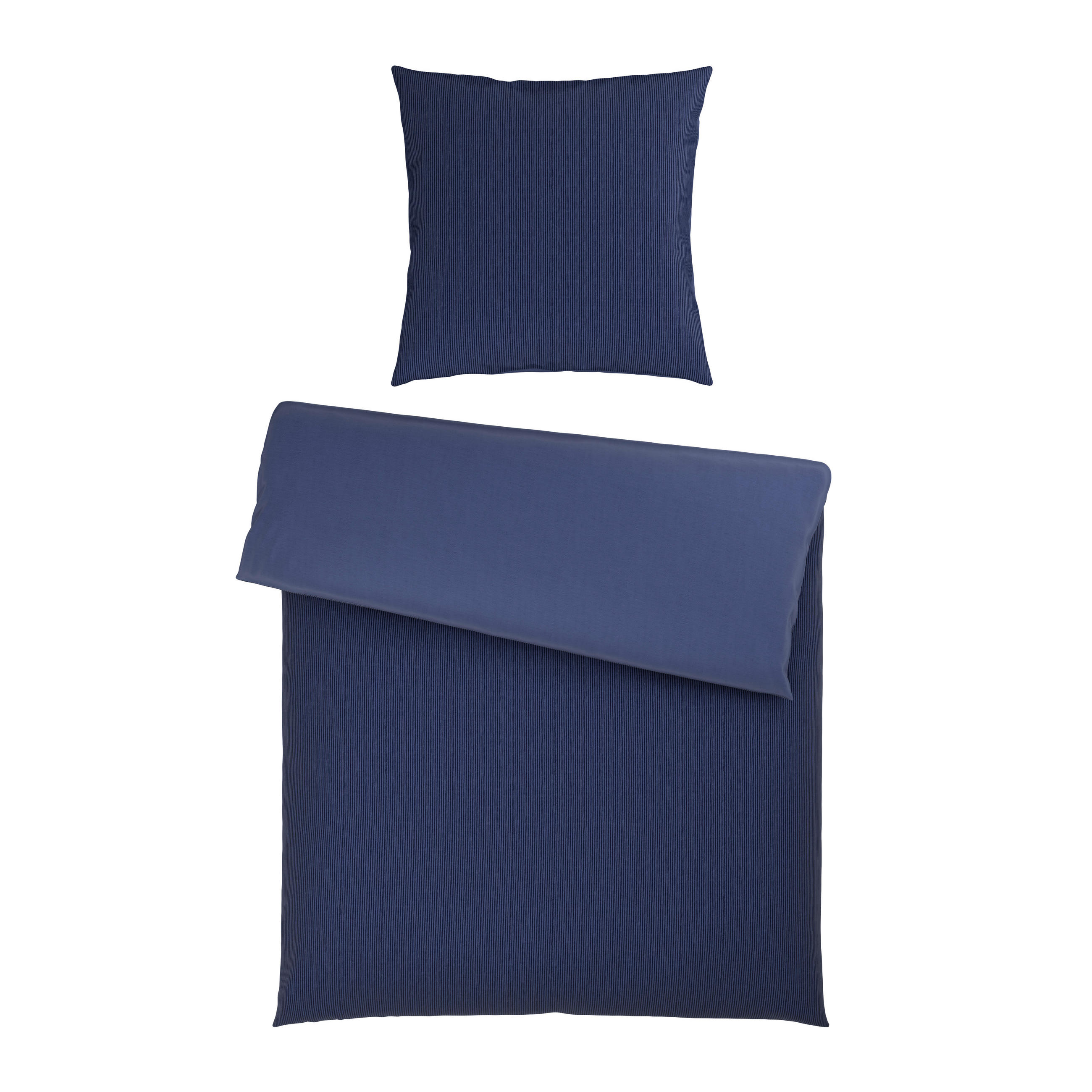 WENDEBETTWÄSCHE Satin 155/220 cm  - Dunkelblau, Textil (155/220cm) - Bio:Vio