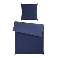 WENDEBETTWÄSCHE Satin 155/220 cm  - Dunkelblau, Textil (155/220cm) - Bio:Vio