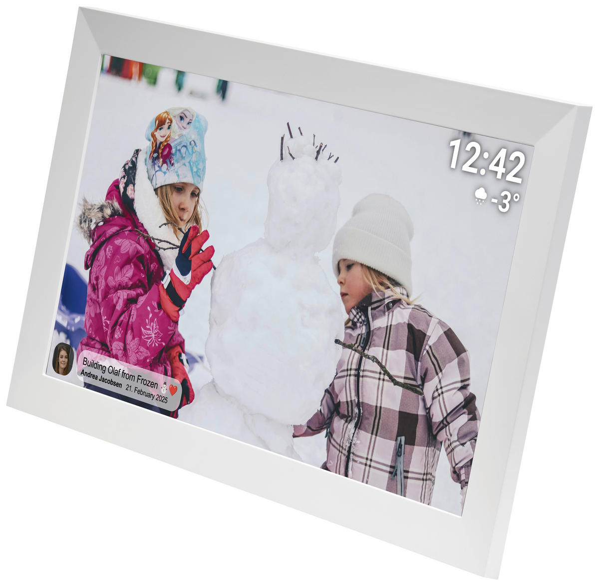 DIGITALER BILDERRAHMEN - Weiß, Design, Kunststoff (39,6/24,5/2,7cm) - DENVER