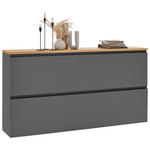 HÄNGESCHUHSCHRANK 160/83/31 cm  - Eichefarben/Anthrazit, Design, Holz/Holzwerkstoff (160/83/31cm) - Dieter Knoll