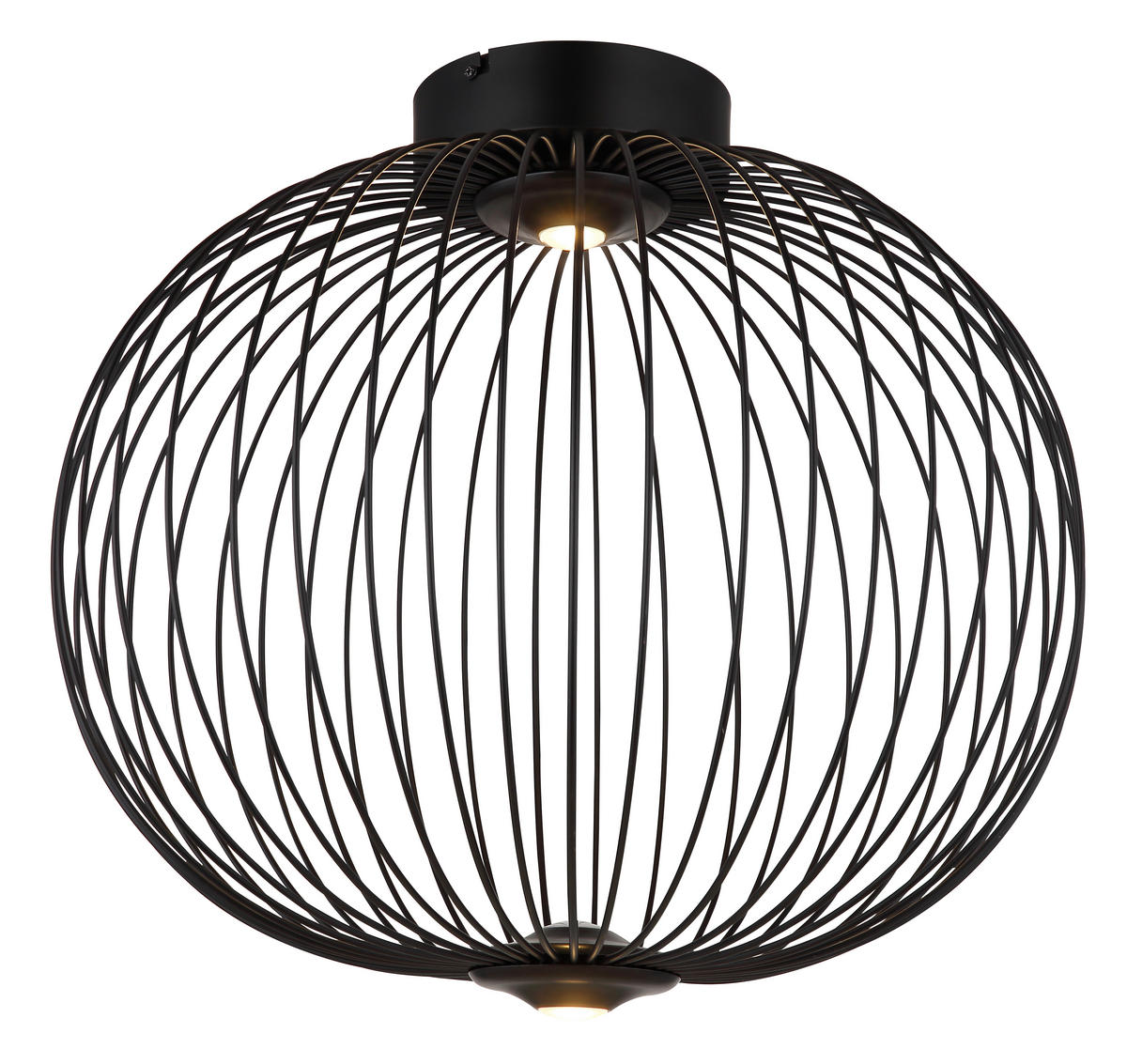 LED-TAKLAMPA 50/45 cm  - svart, Basics, metall/plast (50/45cm) - Globo