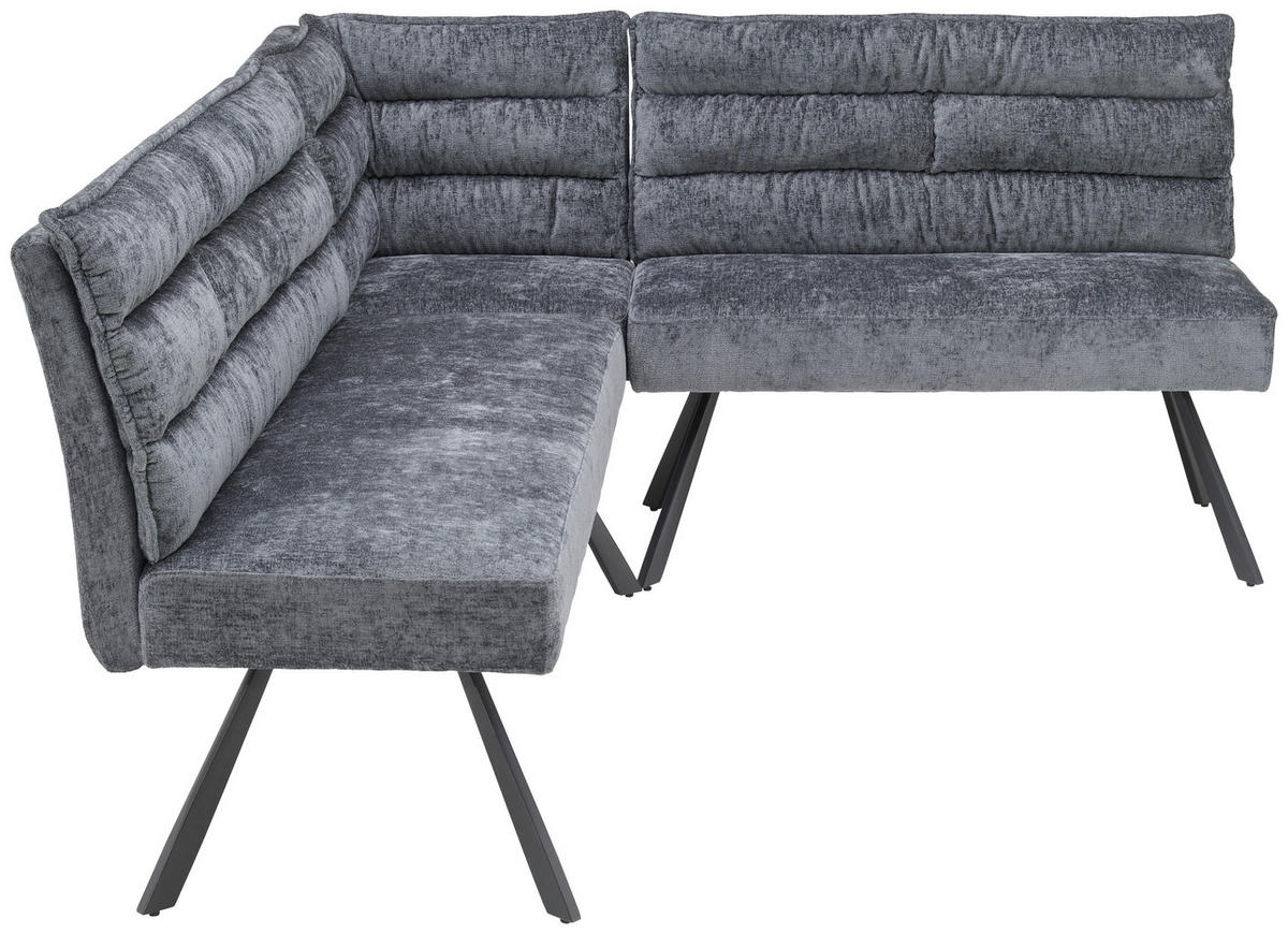 ROHOVÁ LAVICA, sivá - čierna/sivá, Lifestyle, kov/textil (176-214/68/88cm) - Livetastic