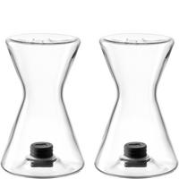 SALZ- UND PFEFFERSTREUER GIORNO  - Klar, Glas/Kunststoff (4,9/7,7/4,9cm) - Leonardo