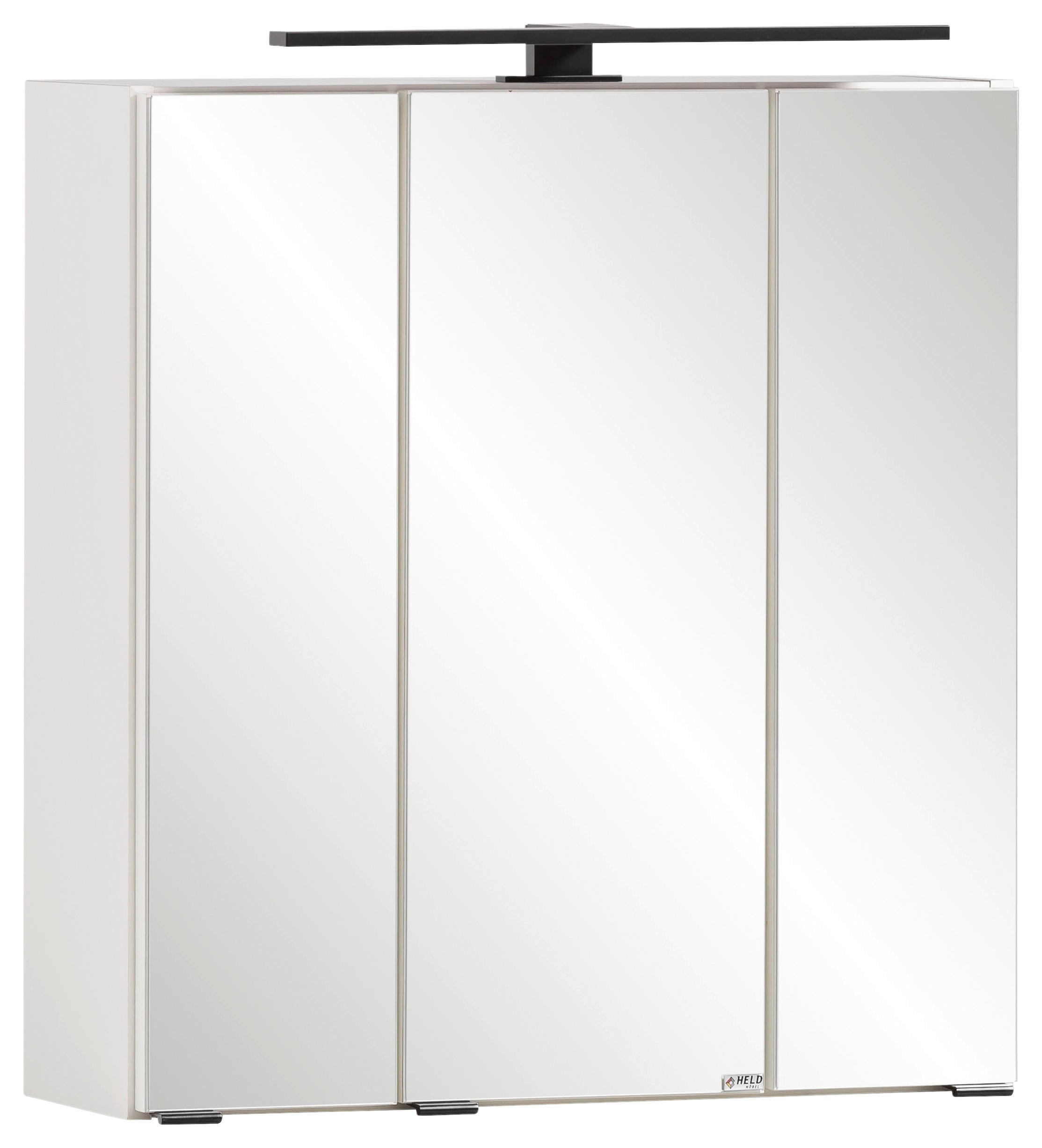 SPIEGELSCHRANK 60/64/20 cm  - Schwarz/Weiß, ROMANTIK / LANDHAUS, Glas/Holzwerkstoff (60/64/20cm) - Xora