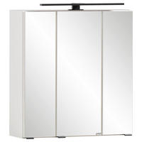 SPIEGELSCHRANK 60/64/20 cm  - Schwarz/Weiß, ROMANTIK / LANDHAUS, Glas/Holzwerkstoff (60/64/20cm) - Xora