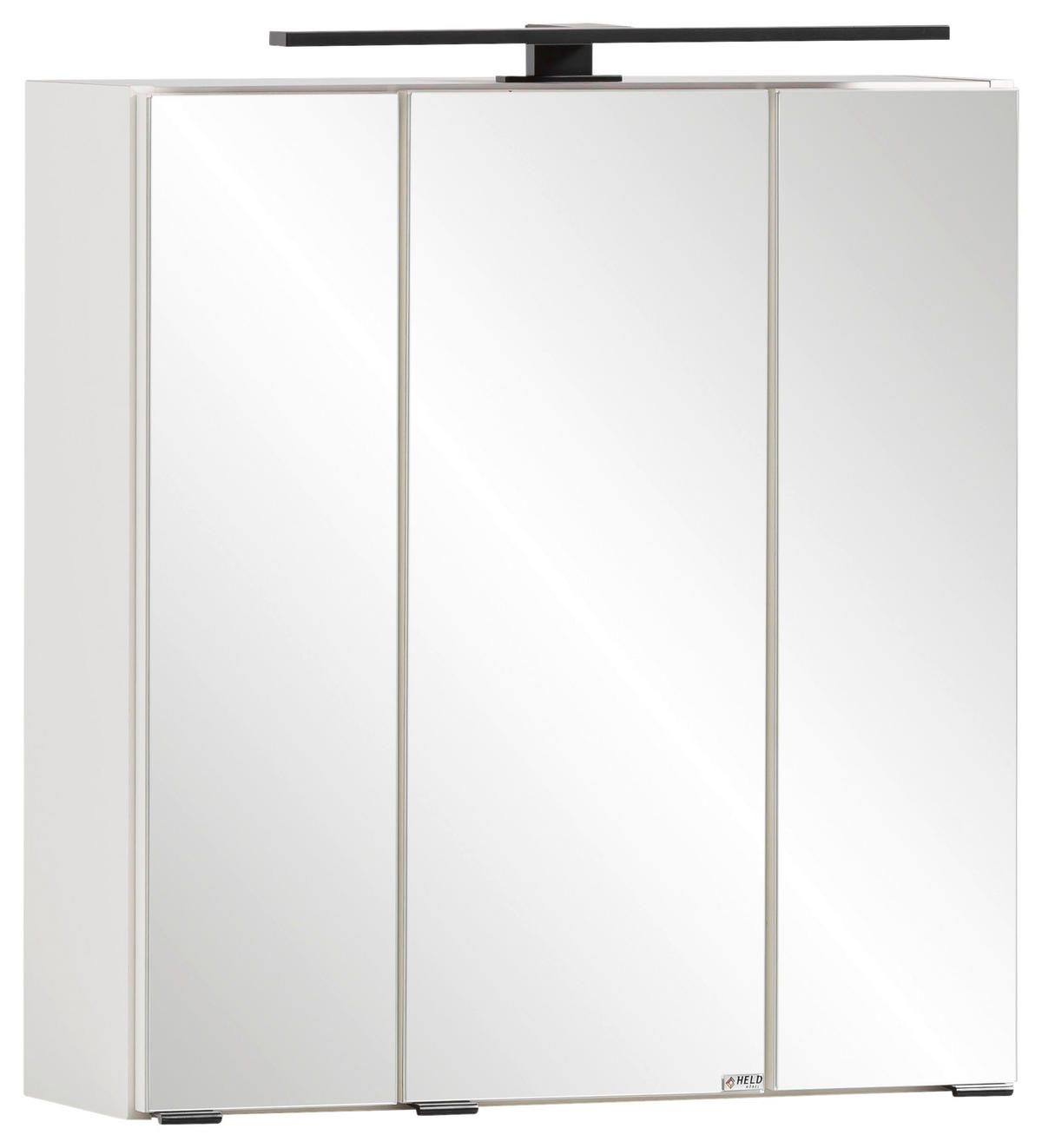 SPIEGELSCHRANK 60/64/20 cm  - Schwarz/Weiß, ROMANTIK / LANDHAUS, Glas/Holzwerkstoff (60/64/20cm) - Xora