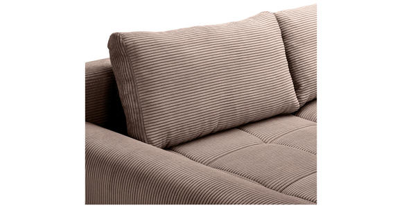 WOHNLANDSCHAFT  in Cord Braun  - Chromfarben/Braun, KONVENTIONELL, Kunststoff/Textil (180/376/180cm) - Carryhome