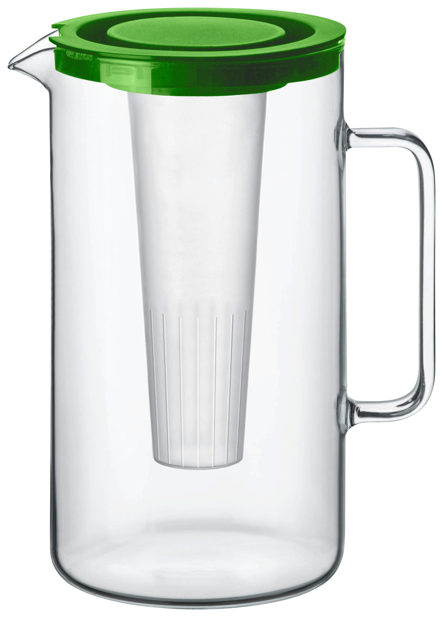 SKLENENÝ DŽBÁN  2,5 l  - priehľadné/zelená, Basics, plast/sklo (17,6/25,2cm) - Bohemia