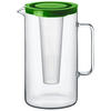 SKLENĚNÝ DŽBÁN  2,5 l  - průhledné/zelená, Basics, plast/sklo (17,6/25,2cm) - Bohemia