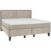 BOXSPRINGBETT 160/200 cm  in Taupe  - Taupe/Schwarz, Design, Holz/Textil (160/200cm) - Hom`in