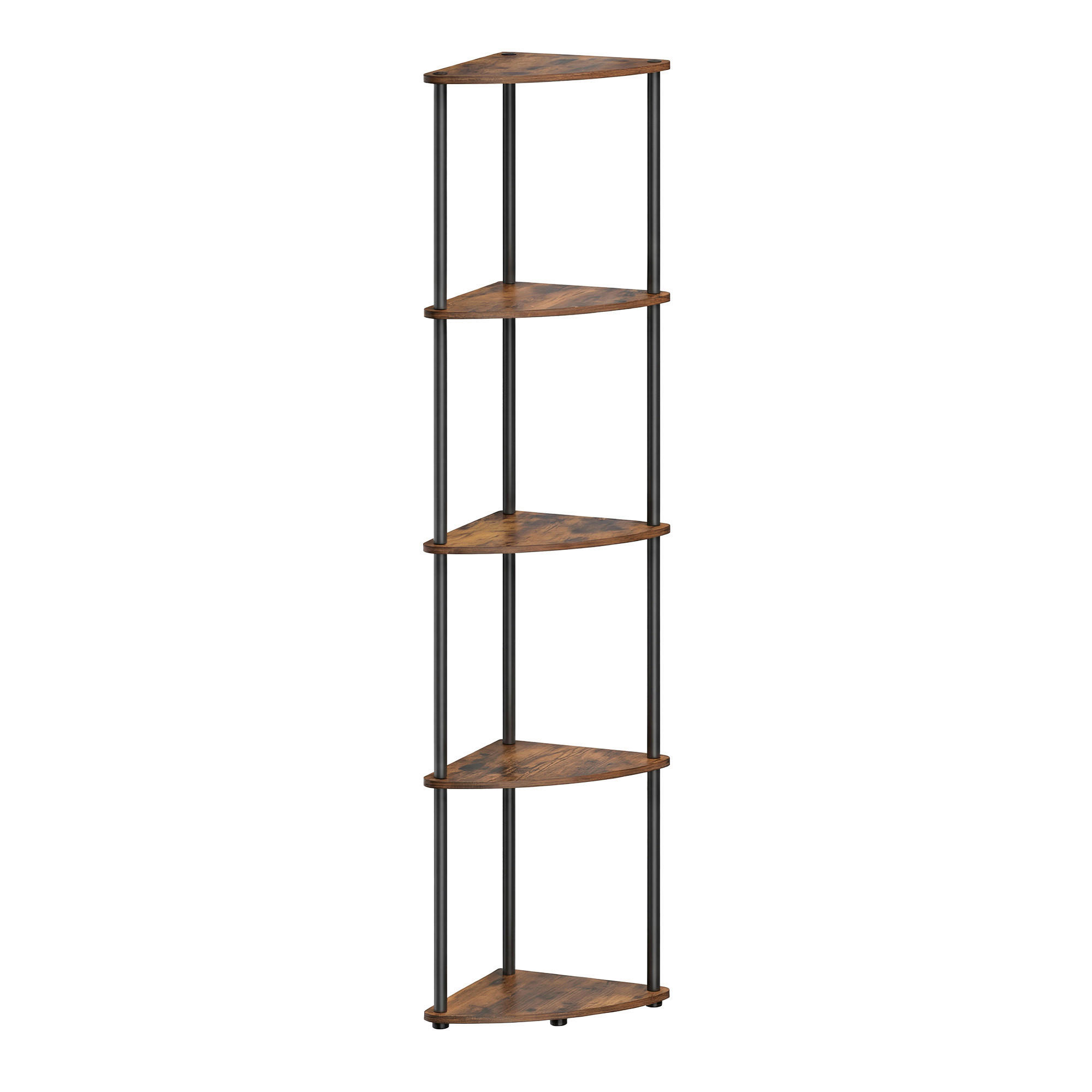 ECKREGAL - Dunkelbraun, Trend, Holzwerkstoff/Metall (38,3/139/28,8cm) - Boxxx