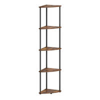 ECKREGAL - Dunkelbraun, Trend, Holzwerkstoff/Metall (38,3/139/28,8cm) - Boxxx