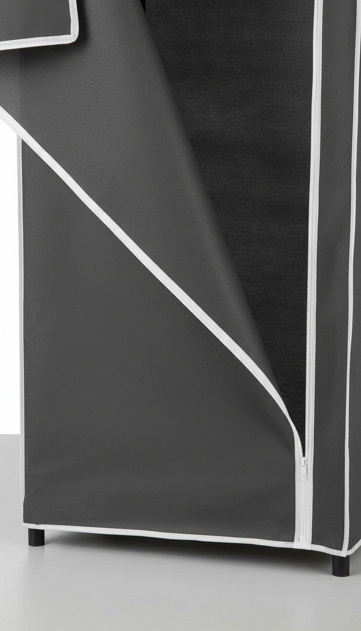 STOFFSCHRANK 75/160/50 cm  in Grau  - Grau, Basics, Kunststoff/Textil (75/160/50cm) - Carryhome