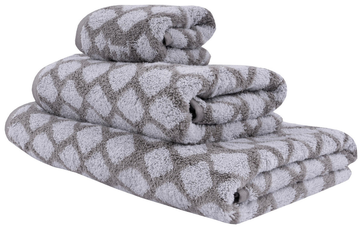 GÄSTETUCH Snako Silberfarben, Dunkelgrau 2-teilig 30/50 cm  - Dunkelgrau/Silberfarben, Design, Textil (30/50cm) - Dieter Knoll