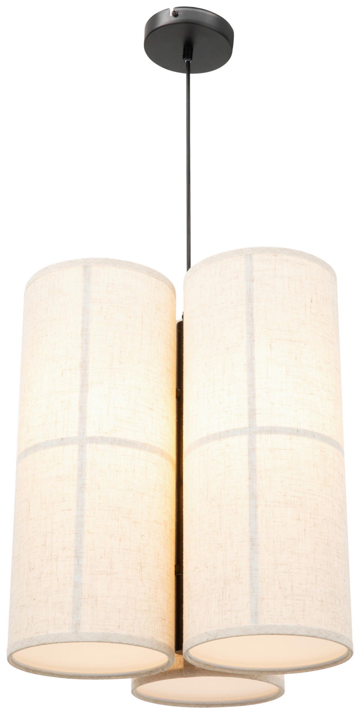 HÄNGELEUCHTE 37/120 cm   - Beige, Design, Kunststoff/Textil (37/120cm) - Collet's Monde