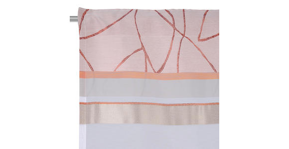 FERTIGVORHANG halbtransparent - Kupferfarben, Design, Textil (140/255cm) - Novel