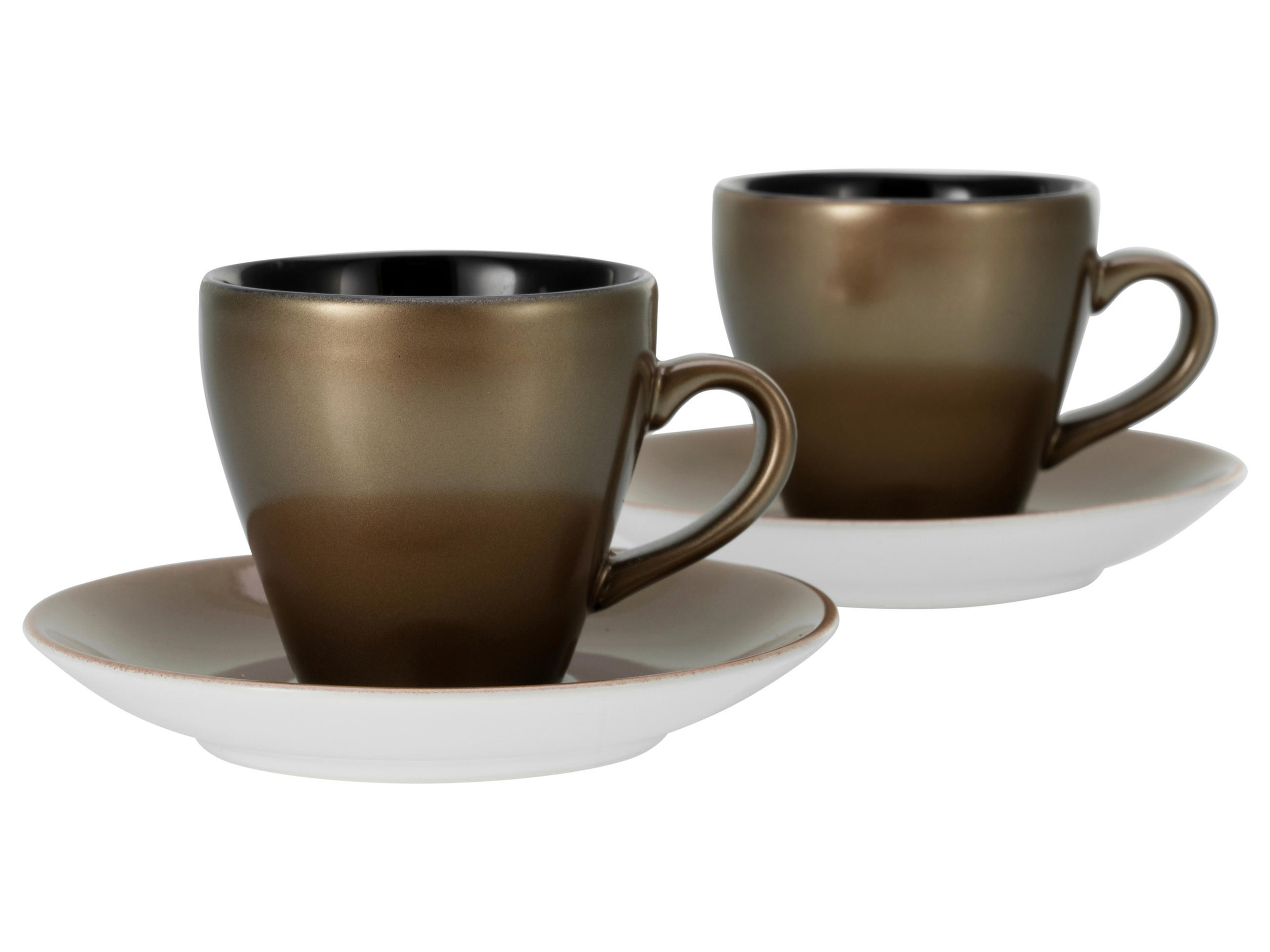 TASSENSET Golden Days black 4-teilig  - Goldfarben/Schwarz, Basics, Keramik - Creatable