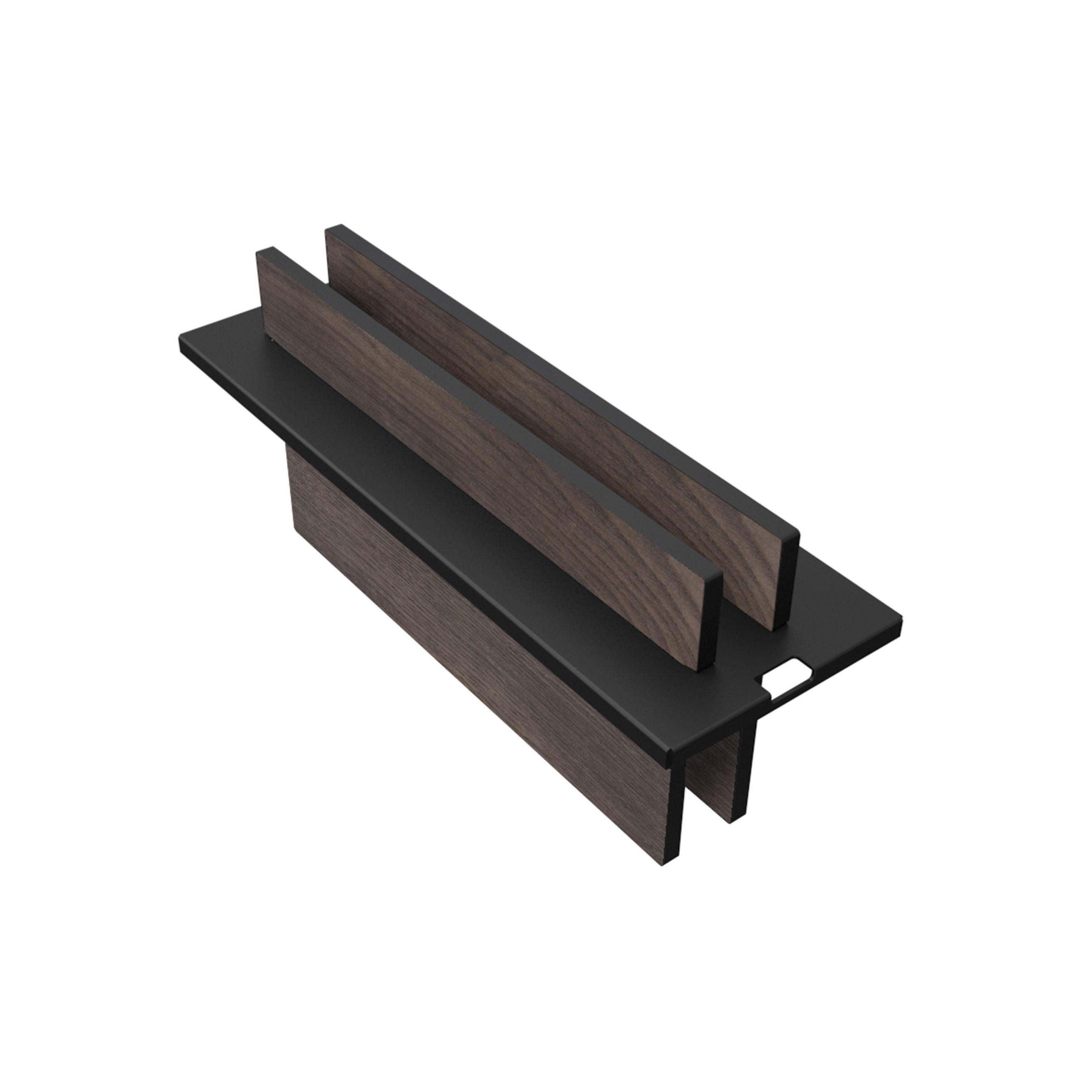 SCHNEIDEBRETT-SET 2-teilig  40,8/13,7/18 cm    - Schwarz, Basics, Metall (40,8/13,7/18cm) - HKT