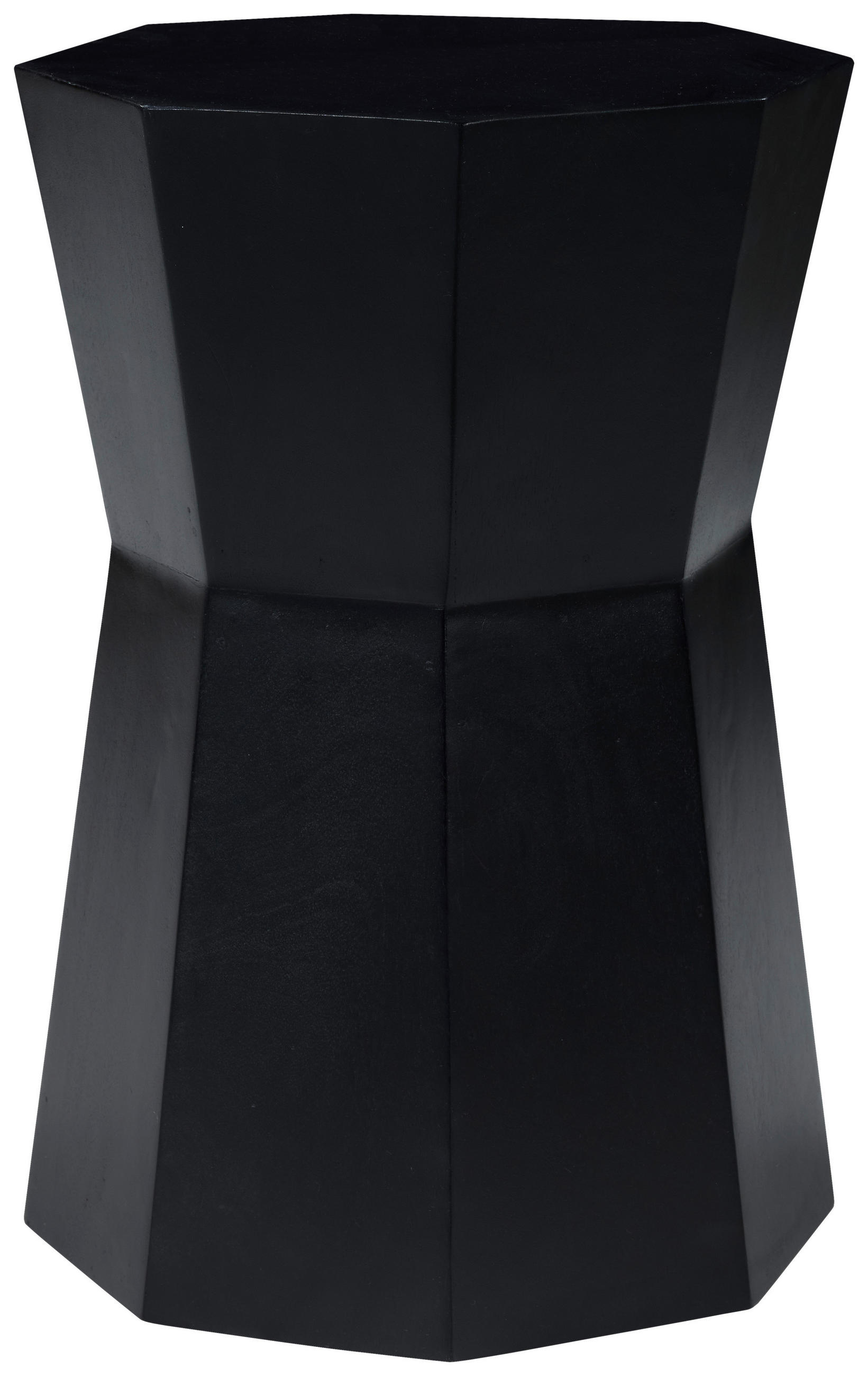 BEISTELLTISCH 35/35/50 cm Mangoholz vollmassiv Schwarz sechseckig  - Schwarz, Design, Holz (35/35/50cm) - Livetastic