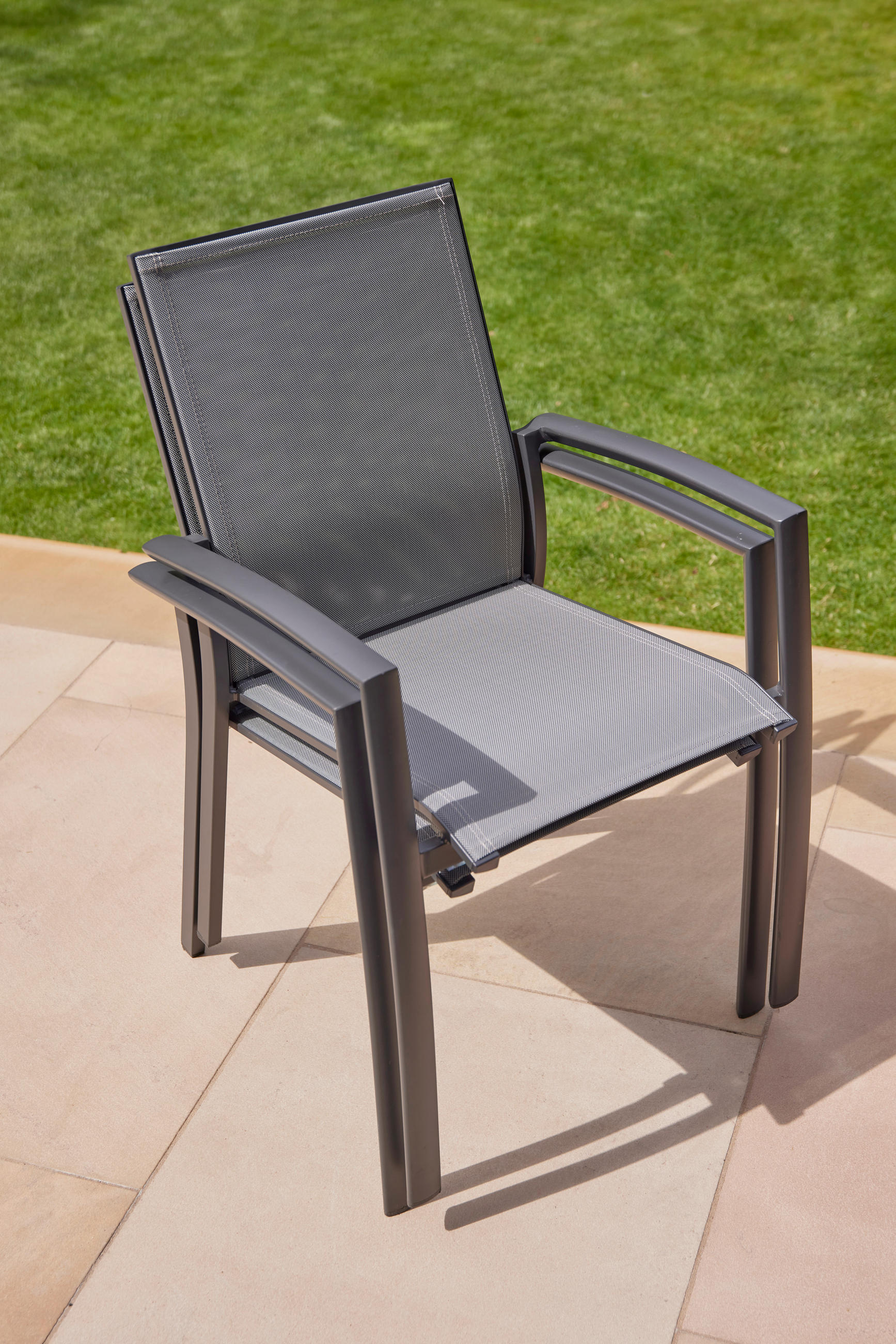 LOUNGESESSEL Anthrazit Aluminium  - Anthrazit, Basics, Kunststoff/Metall (56/89/61,5cm) - Siena Garden
