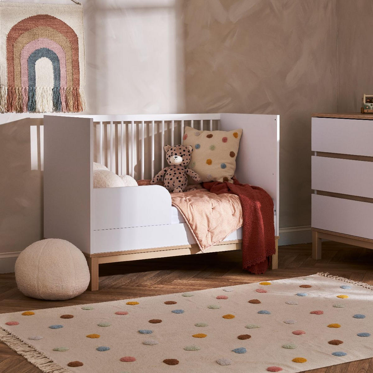 GITTERBETT Astrid 120/60 cm  - Naturfarben/Weiß, Basics, Holz/Holzwerkstoff (120/60cm) - FAKTUM