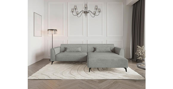 ECKSOFA  in Chenille Greige  300/190 cm  - Hellbraun/Greige, MODERN, Textil/Metall (300/190cm) - Carryhome