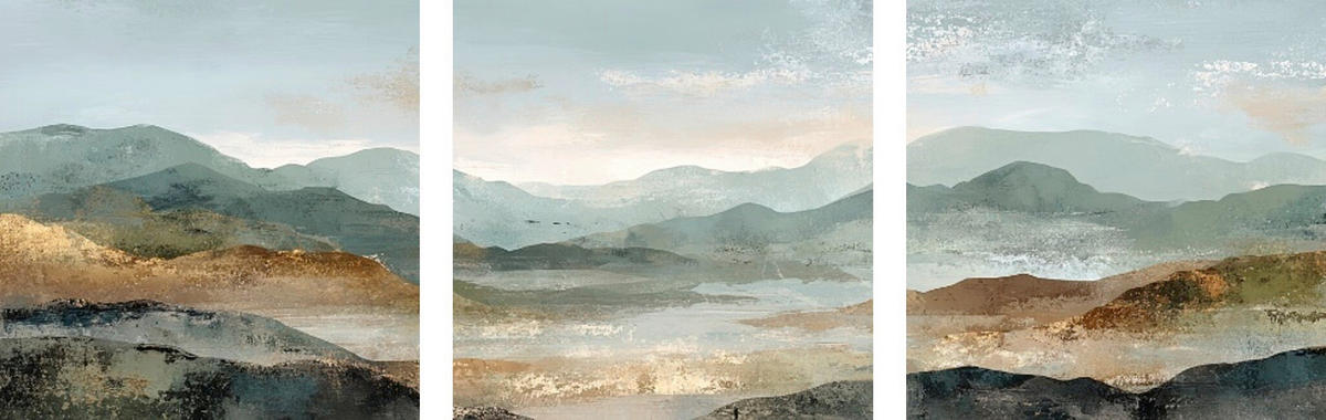 GLASBILD Landschaft & Natur  - Multicolor, Basics, Glas (30/90/1.40cm) - Euroart