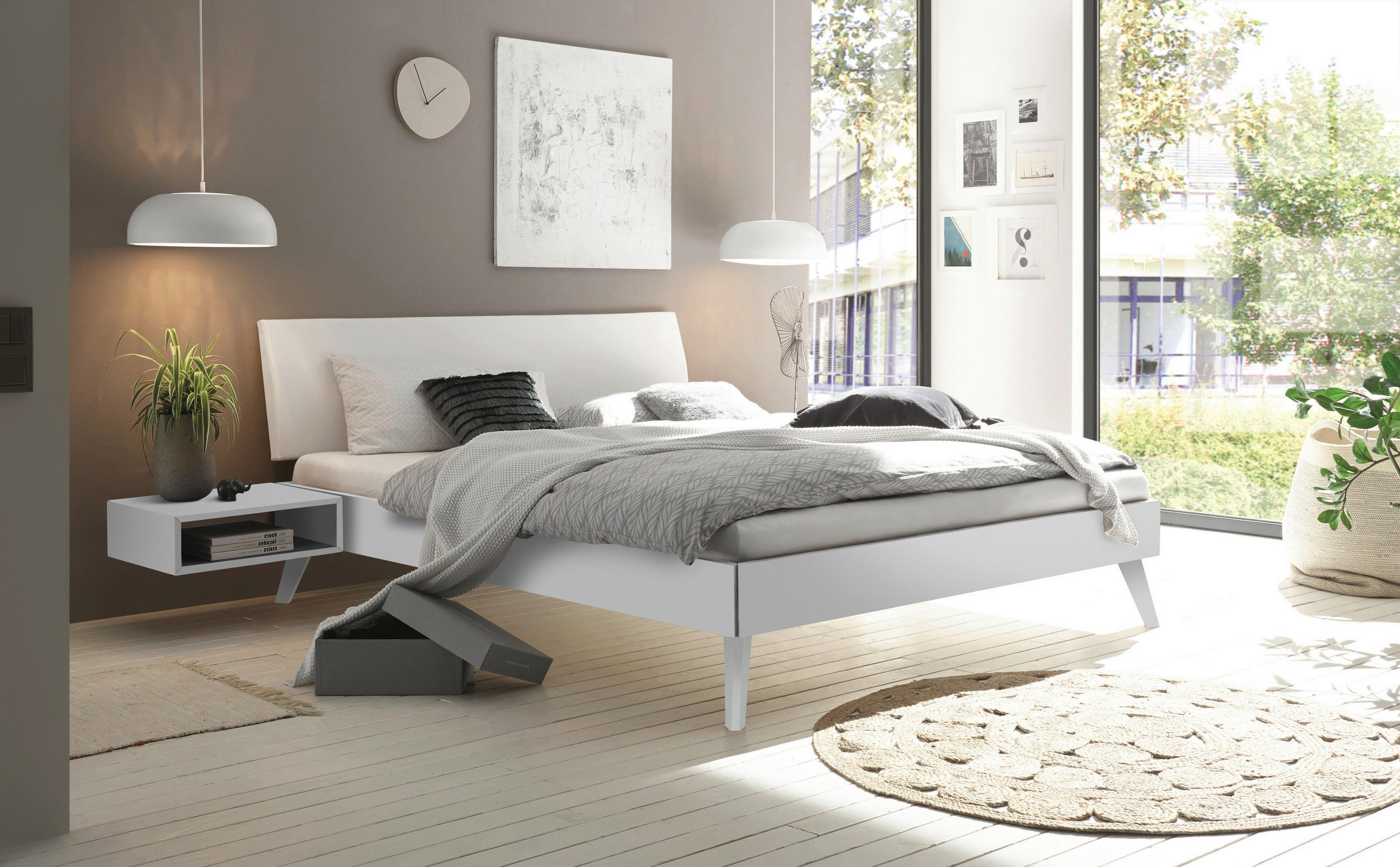 BETT 100/200 cm  in Weiß  - Weiß, Design (100/200cm) - Hasena