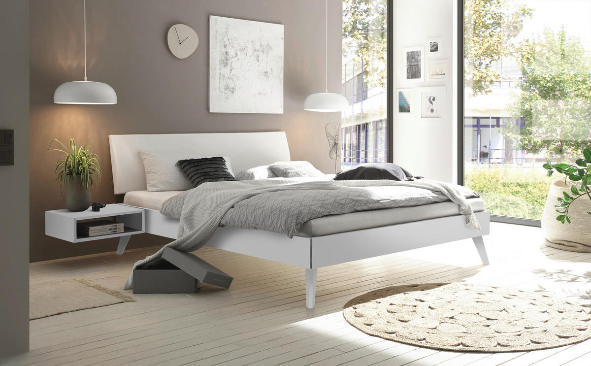 BETT 140/200 cm  in Weiß  - Weiß, Design (140/200cm) - Hasena