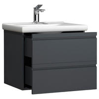 TVÄTTSTÄLL MED KOMMOD 60 cm  - vit/antracit, Modern, trämaterial/keramik (60cm) - MID.YOU