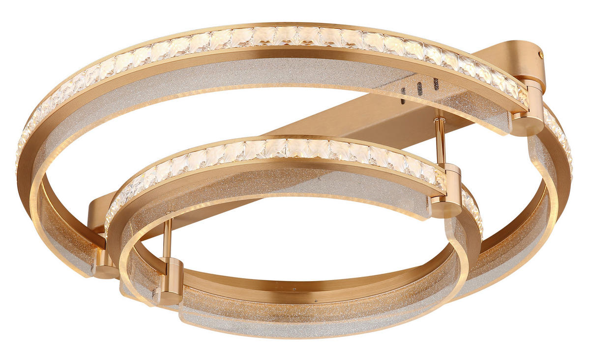 LED-DECKENLEUCHTE Blondie 60/17 cm   - Klar/Goldfarben, Design, Kunststoff/Metall (60/17cm)